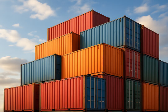 Global Logistics Efficient Cargo Shipping and Transportation Solutions - Powered by Adobe