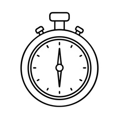 Obraz premium Timer line art for web and graphic design on white background