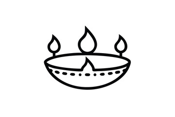 vector illustration of a burning candle design icon