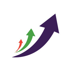 Dynamic Progress Ascent. Multiple rising arrows signify continuous development and onward momentum. Illustrates increasing success, improved performance, and strategic advancement.