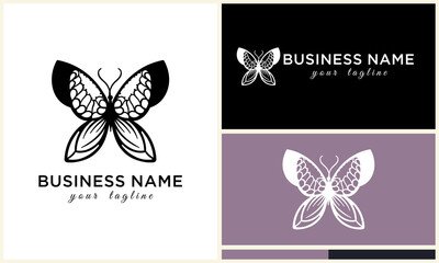 Butterfly logo design variations. (1)