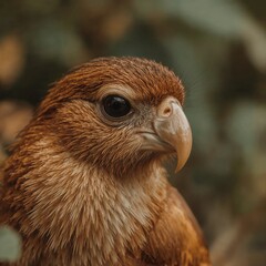 Close-Up Portrait of a Brown Bird
