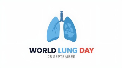 World lung day vector poster