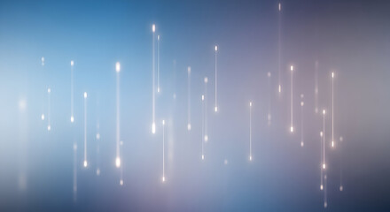 Soft Blue Background With Vertical Bright Lines Of Light Creating A Dreamlike Atmosphere