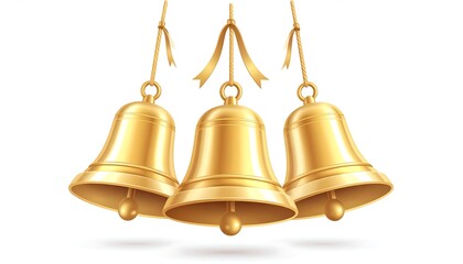 Three gold bells hanging (1)