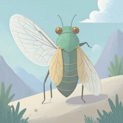 Insect illustration in nature