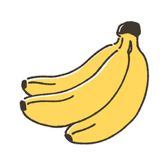 バナナの手描きイラスト