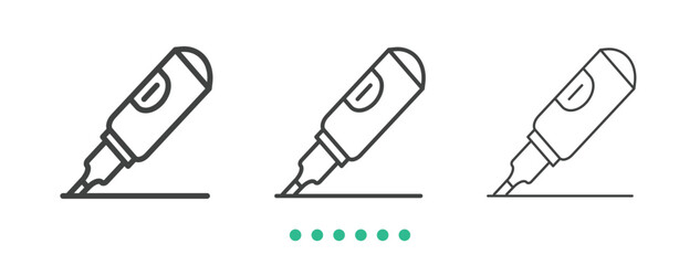 Marker icon. Thin line icon vector