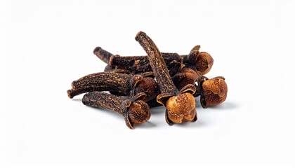 Obraz premium Whole cloves arranged artistically with soft studio lighting. A perfect commercial-grade, close-up photograph with sharp focus, super detail, and ample copy space. Ideal for food blogs and recipes