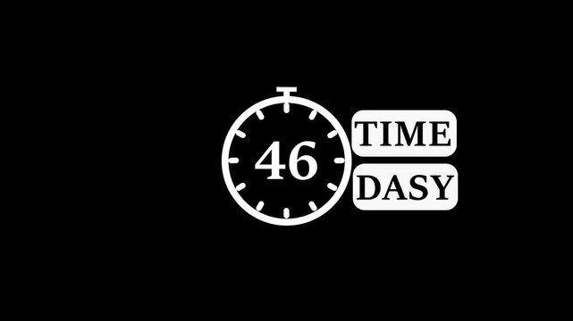 100 Days to go. Countdown timer. Clock icon. Time dasy icon. Count time sale. 4k