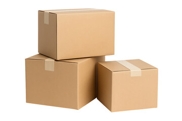 Fototapeta premium Cardboard boxes packaging stacked delivery moving supplies shipping containers relocation packages 
