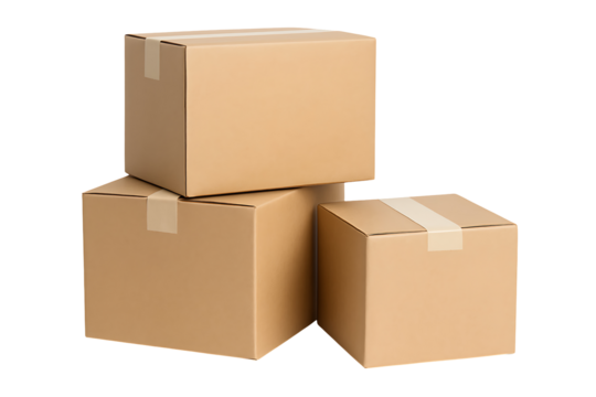 Cardboard boxes packaging stacked delivery moving supplies shipping containers relocation packages 