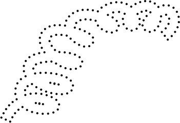 Spiral and swirl dotted line. Design decoration