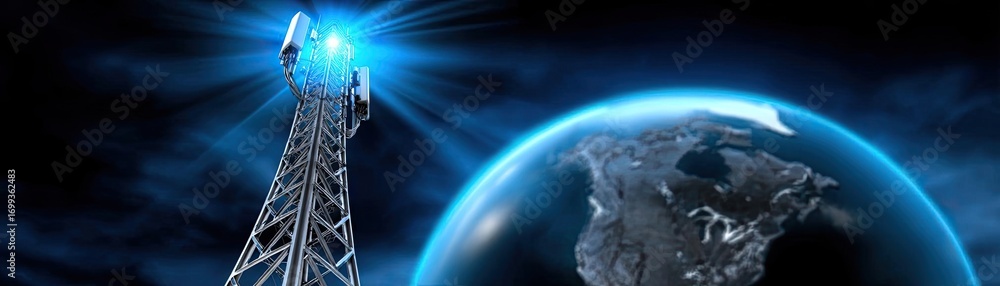 Aufkleber background image displaying 5g global network technology concept. a futuristic communication tower e