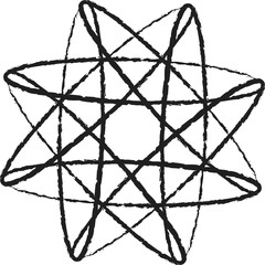 Geometric brush drawn shapes