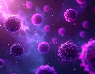 3D norovirus particles &mdash; highly contagious gastroenteritis and foodborne outbreak concept.