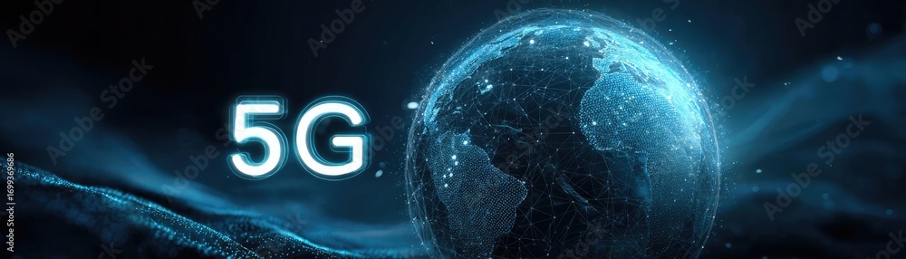Aufkleber background image displaying 5g global network technology concept. innovative 5g technology transform