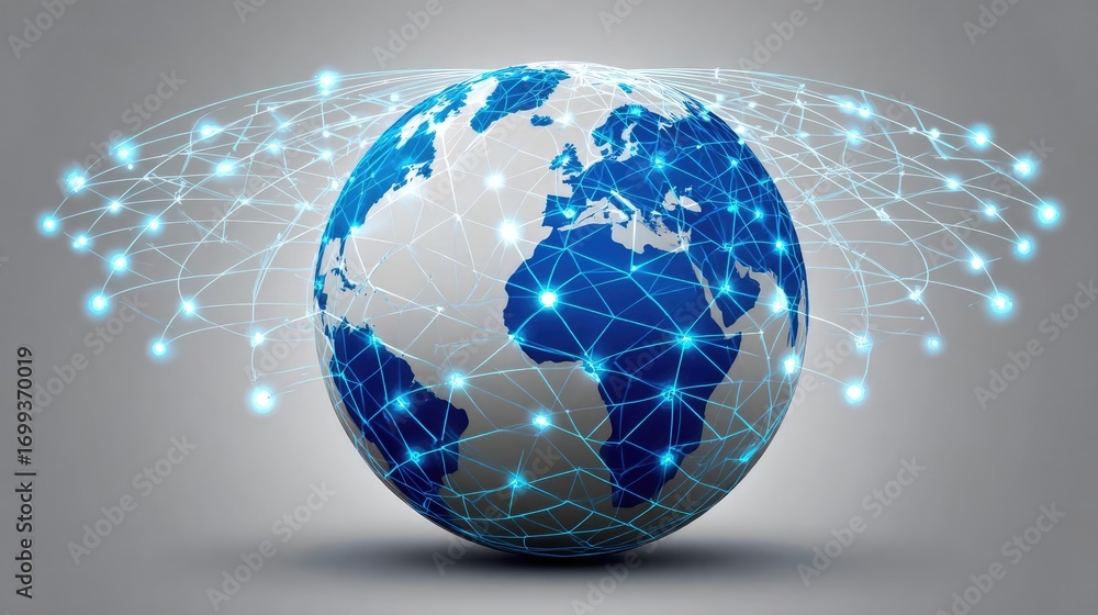 Poster background image displaying 5g global network technology concept. global network connections illustr