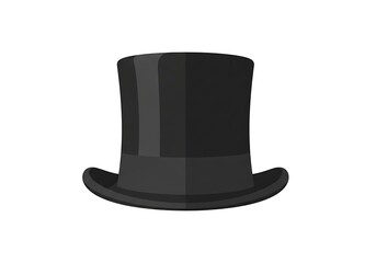 Black top hat isolated on white background