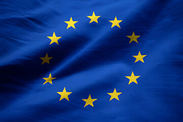 The European Union flag a symbol of unity and cooperation across member nations representing a shared future and common values for the continent	