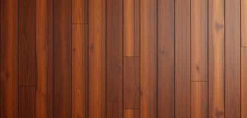 Obraz premium Rich, dark brown wood paneling with subtle grain detail, office decor, boarding