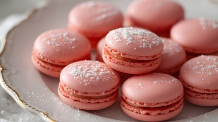 Obraz premium macaroons on a wooden table