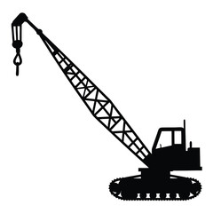 silhouette of a construction crane