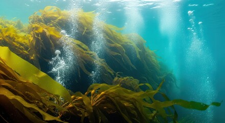 Submerged Kelp Forest: Serene Underwater Scene
