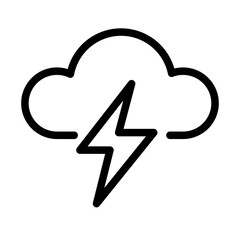 Cloud Service Outage Line Icon of Cloud Infrastructure Icon Set