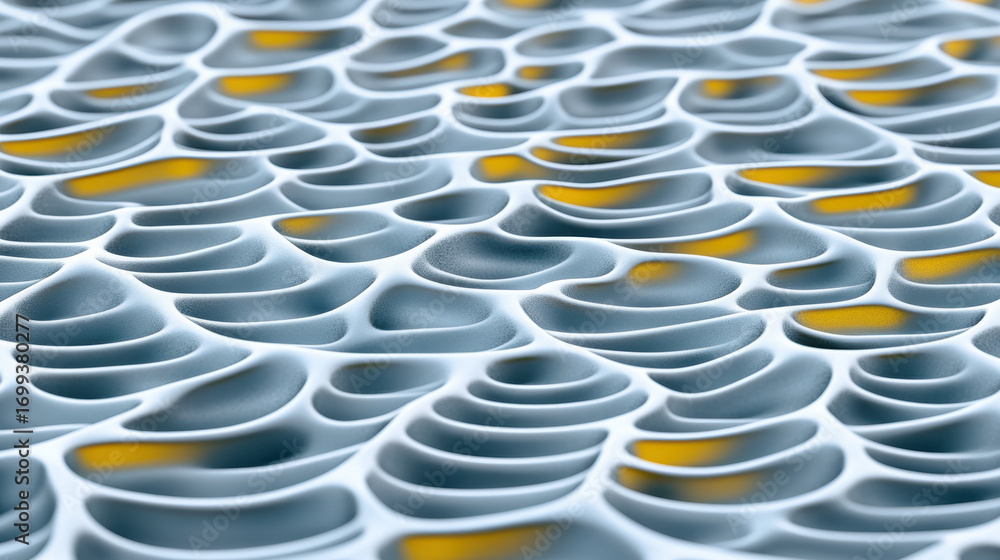 Aufkleber textured surface with wavy patterns and yellow highlights creates visually striking effect