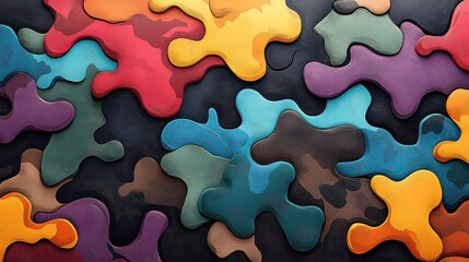 Abstract colorful blobs pattern background.