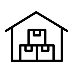 Warehouse Storage Line Icon of Warehouse Management Icon Set