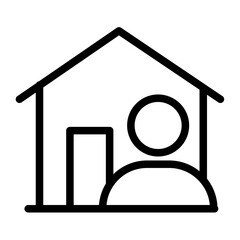 Home Delivery Line Icon of Last-Mile Delivery Icon Set