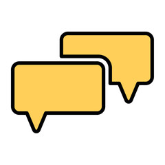 Flat Chat Bubble Icon Design