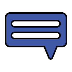 Flat Chat Bubble Icon Design