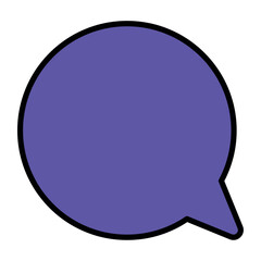Flat Chat Bubble Icon Design