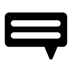 Flat Chat Bubble Icon Design