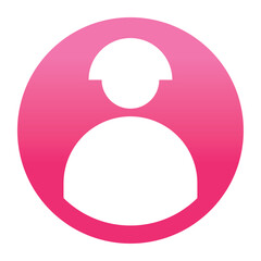 Flat Female User Icon Design