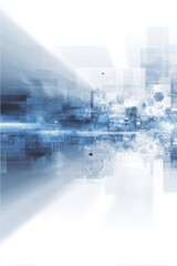 Abstract Blue Technology Background with Geometric Shapes, Futuristic Design for Innovation and Digital Transformation