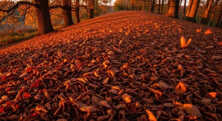 Autumn Leaves: Golden Sunset Landscape Photography