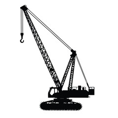 silhouette of a crane