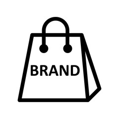 Brand Shopping Bag Line Icon of Brand Management Icon Set