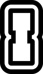 Square line icon. Bold style