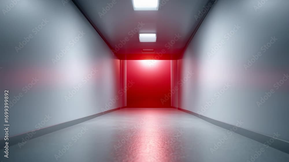 Poster major cybersecurity threat to digital identity and biometrics signaled by an alarming red light. sec
