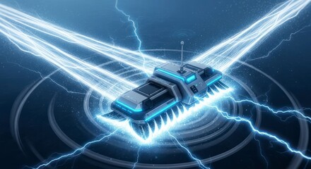 Futuristic Vehicle: Electrifying Speed and Sleek Design