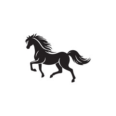 Obraz premium black horse vector illustration