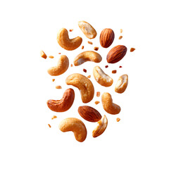handful of toasted cashew nuts with rough, irregular surfaces