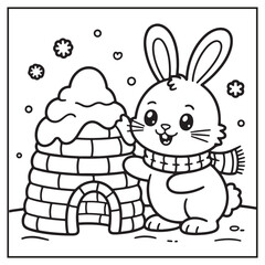 Winter Scenes Coloring Pages
