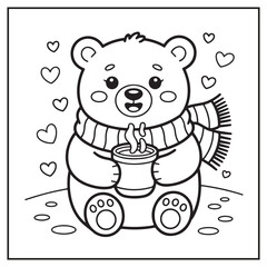 Winter Scenes Coloring Pages
