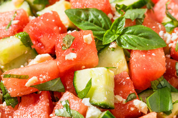Organic Healthy Feta Watermelon Salad